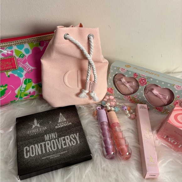 Dior Pink Mini Bag , Lily Pulitzer Cosmetic Bag, Makeup Set - Picture 4 of 7